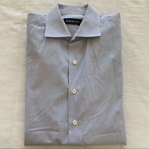 Men’s black lapel long sleeve dress shirt